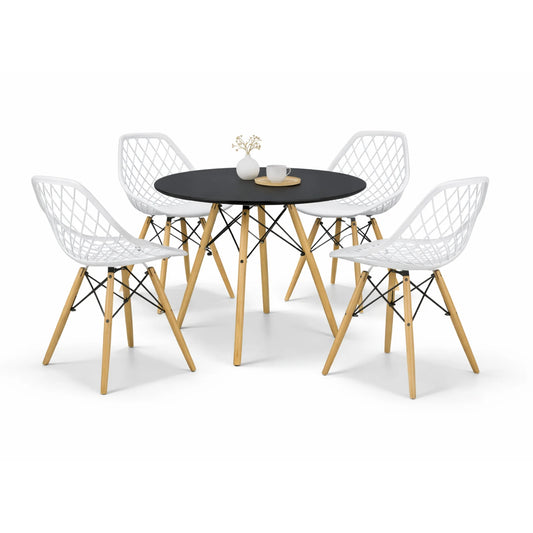 Comedor Vento con Mesa Eames 0.80m Negro
