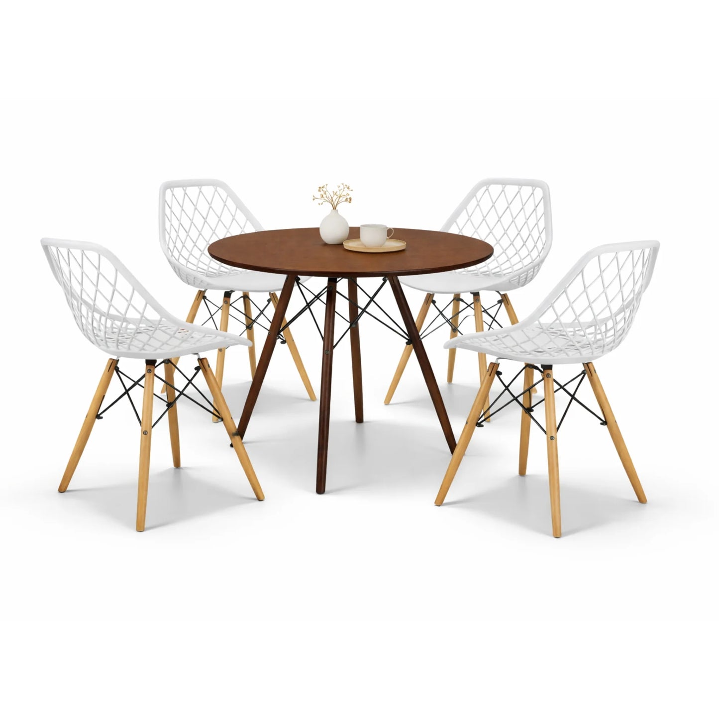 Comedor Vento con Mesa Eames 0.80m Nogal