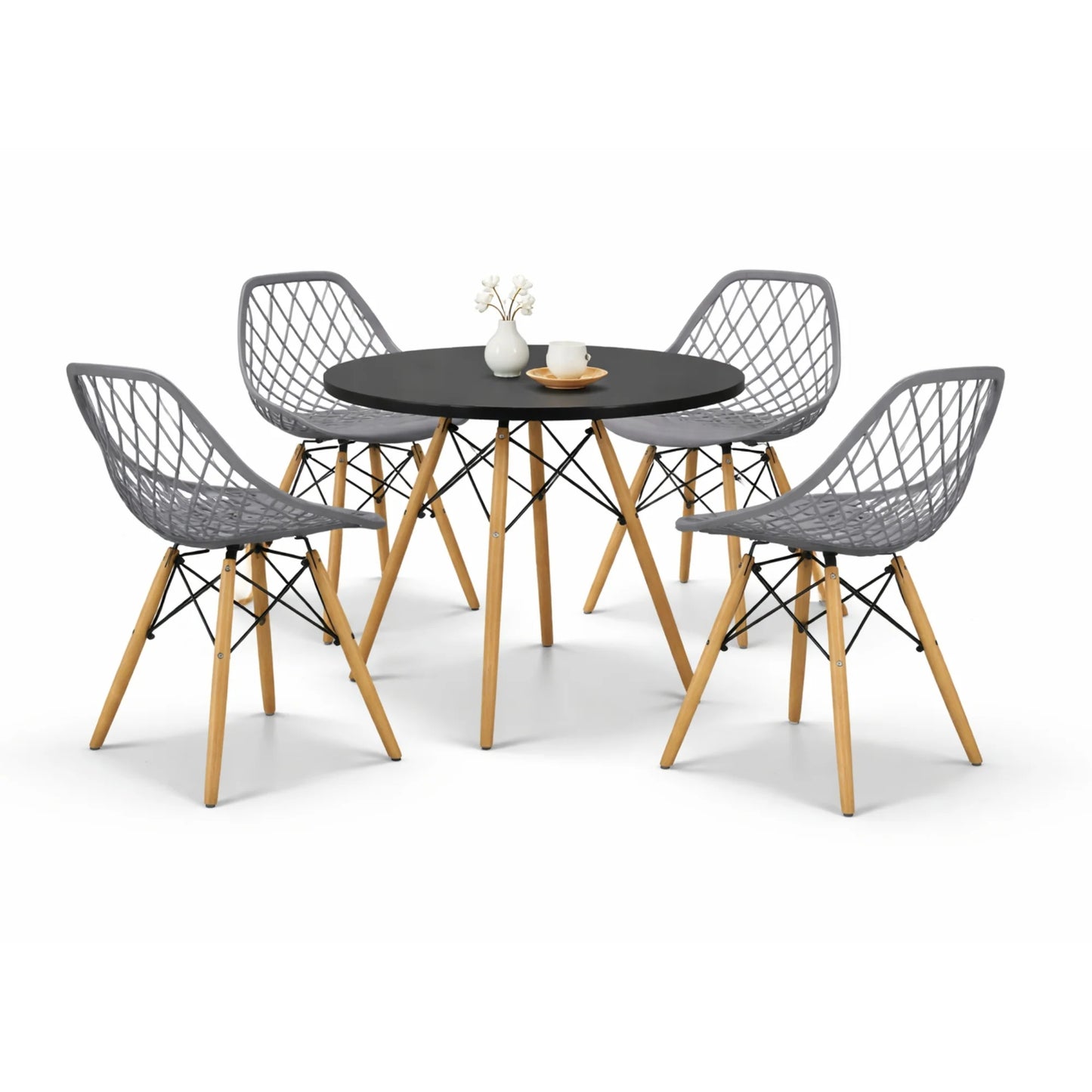 Comedor Vento con Mesa Eames 0.80m Negro