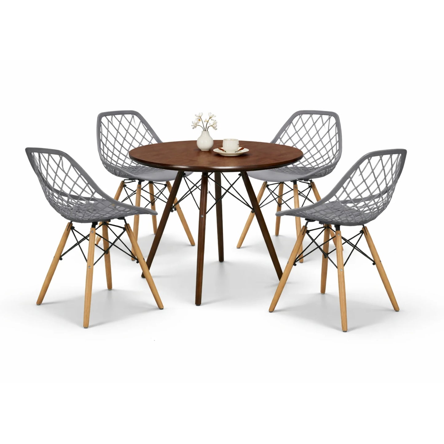 Comedor Vento con Mesa Eames 0.80m Nogal