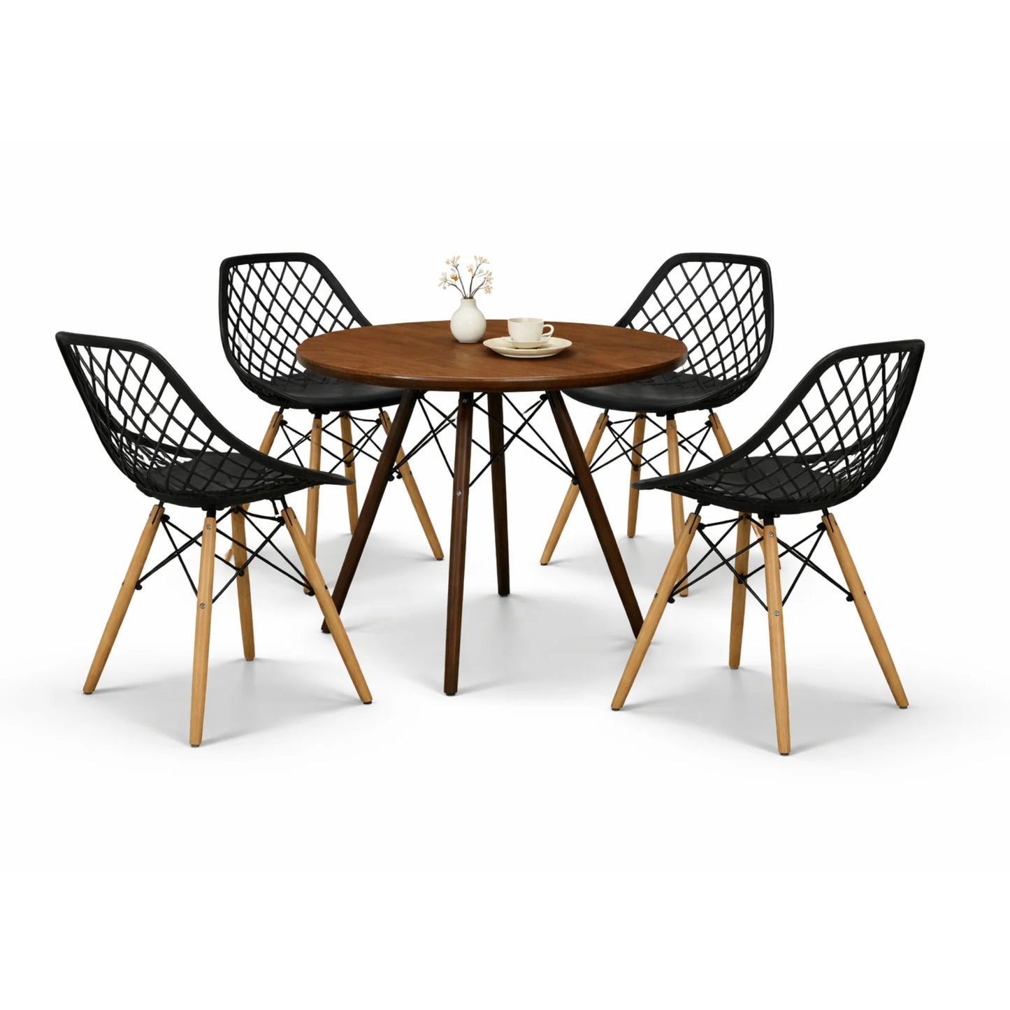 Comedor Vento con Mesa Eames 0.80m Nogal