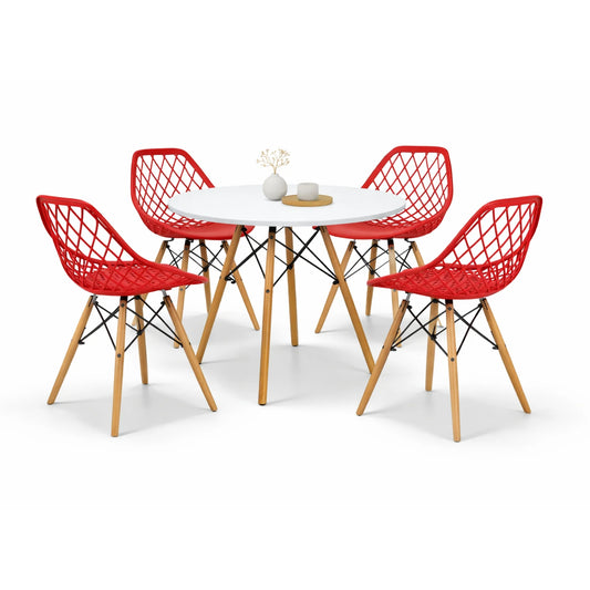 Comedor Vento Cristal 0.80m Blanco