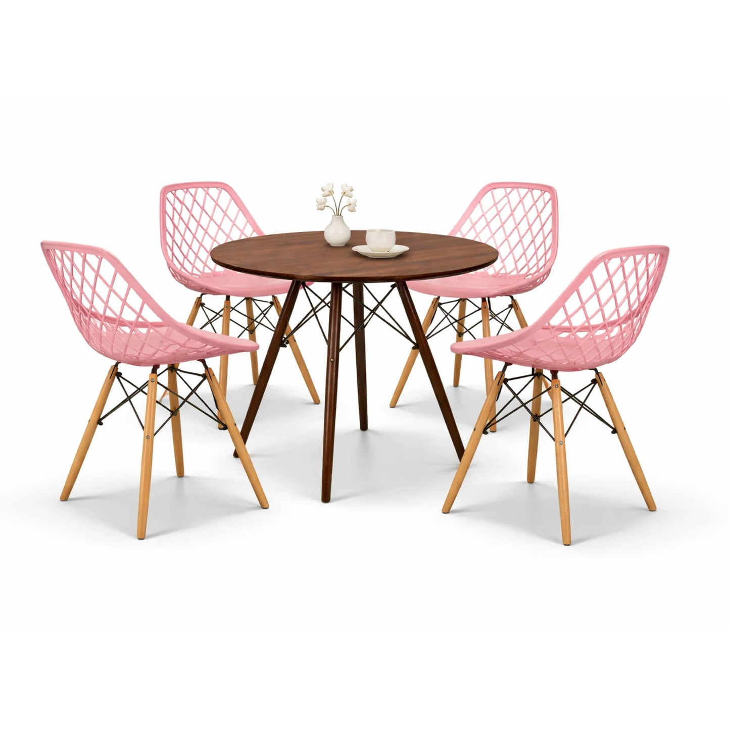Comedor Vento con Mesa Eames 0.80m Nogal