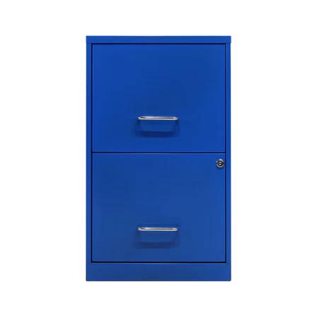 Archivero 2 Gavetas Color Azul Metálico