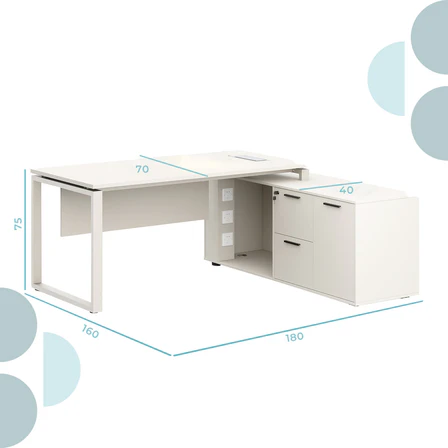 Escritorio Ejecutivo Zadar 180 Lateral