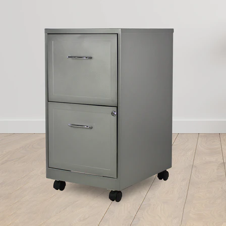 Archivero 2 Gavetas Móvil Gris