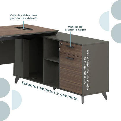 Escritorio Ejecutivo Lateral 160