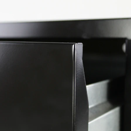 Archivero 2 Gavetas Color Negro Metálico