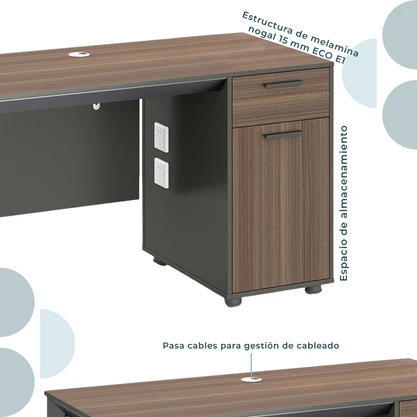 Escritorio Ejecutivo Lateral 140
